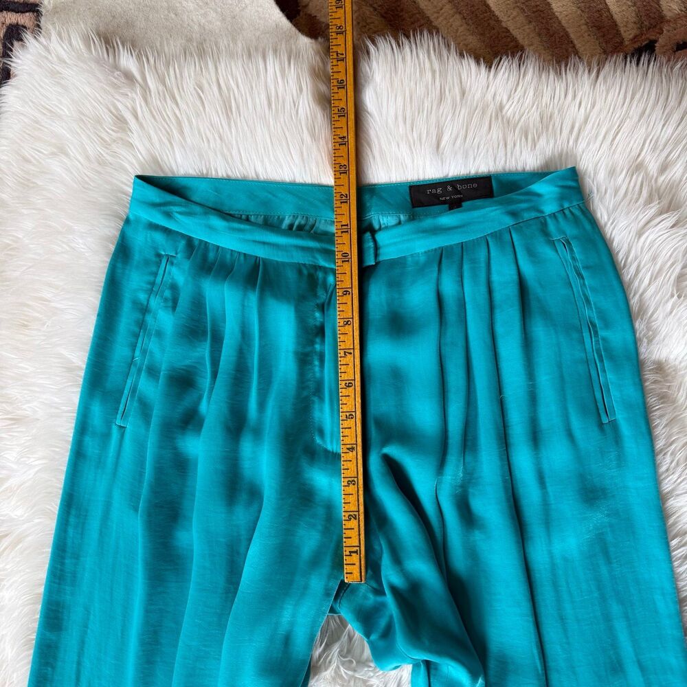 rag & bone Turquoise Wide-Leg Trousers - Picture 8 of 11